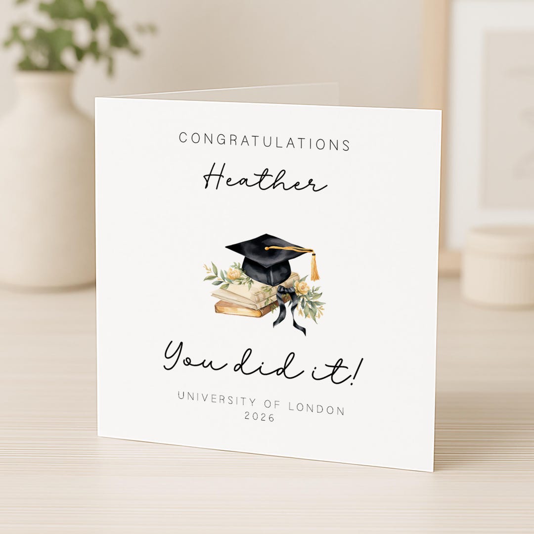 Personalised Graduation Card - You Did It - University Ceremony ...