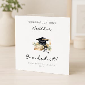 Personalised Graduation Card - You did it - University Ceremony - Graduation Gift