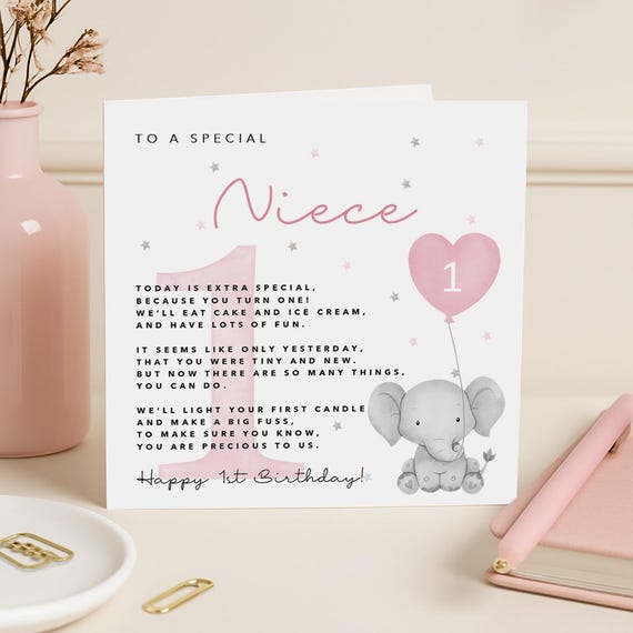 Sensations / Xpress Yourself Birthday Card For Granddaughter Age 1 - Includes Badge And Envelope - Animated Little One Year Old And Her Cute Pet Sheep