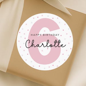 Personalised Birthday Stickers | Party Bag Labels | Custom Name & Age Stickers | Birthday Favour Stickers | Kids Party Decoration