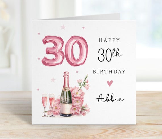Sottobicchiere Lucido Per 30° Compleanno, Scritta Happy 30th Birthday, Colore Rosa, MDF Rigido 9x9 Cm, Regalo Divertente - 4