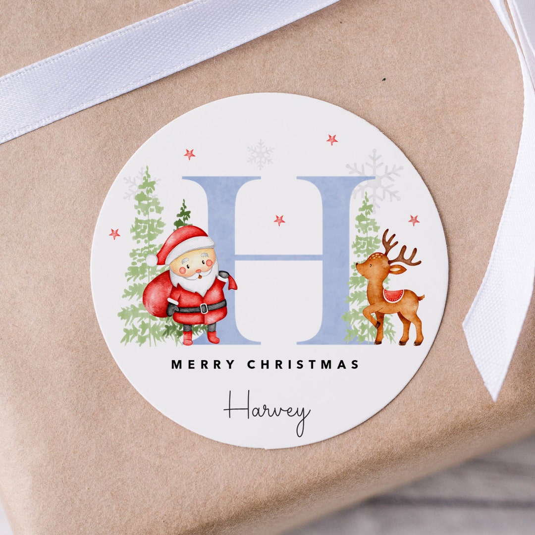 Personalised Christmas Stickers Gift Labels Tags Festive Etsy UK