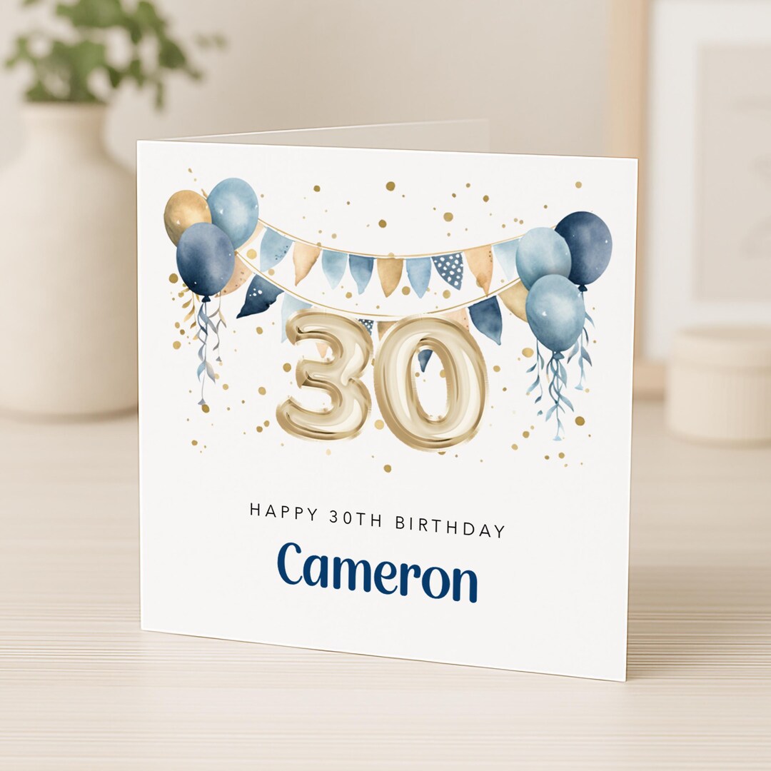 Personalised 30th Birthday Card for Him -brother, Son, Grandson, Nephew ...