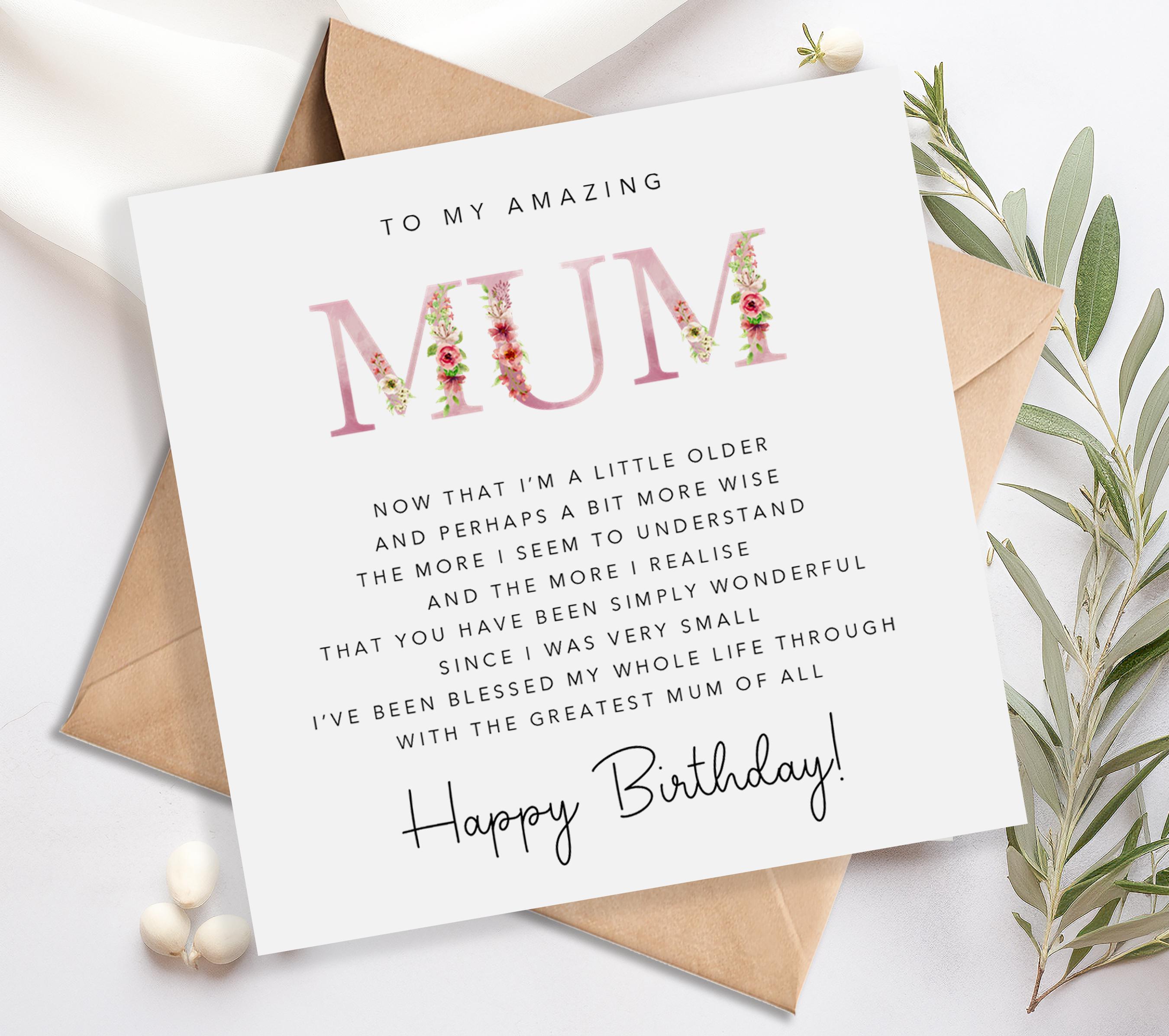 Tarjeta De Cumpleaños Para Mamá, Tarjeta De Cumpleaños Con