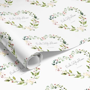 Wedding Wrapping Paper, Three Sheets, Wedding Gift Wrap, Anniversary  Wrapping Paper, Love Gift Wrap, Recycled Paper 