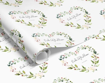 Personalised Wedding Wrapping Paper - Personalised gift wrap - wedding engagement anniversary bride groom wedding gift