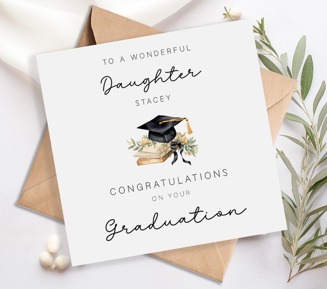 Daughter Graduation Card - Personalised Graduation Card for Daughter ...