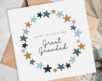 Father's Day Card for Dad - Happy Father's Day Great Grandad - Grandpa Great Grandad Granda Gramps Dad