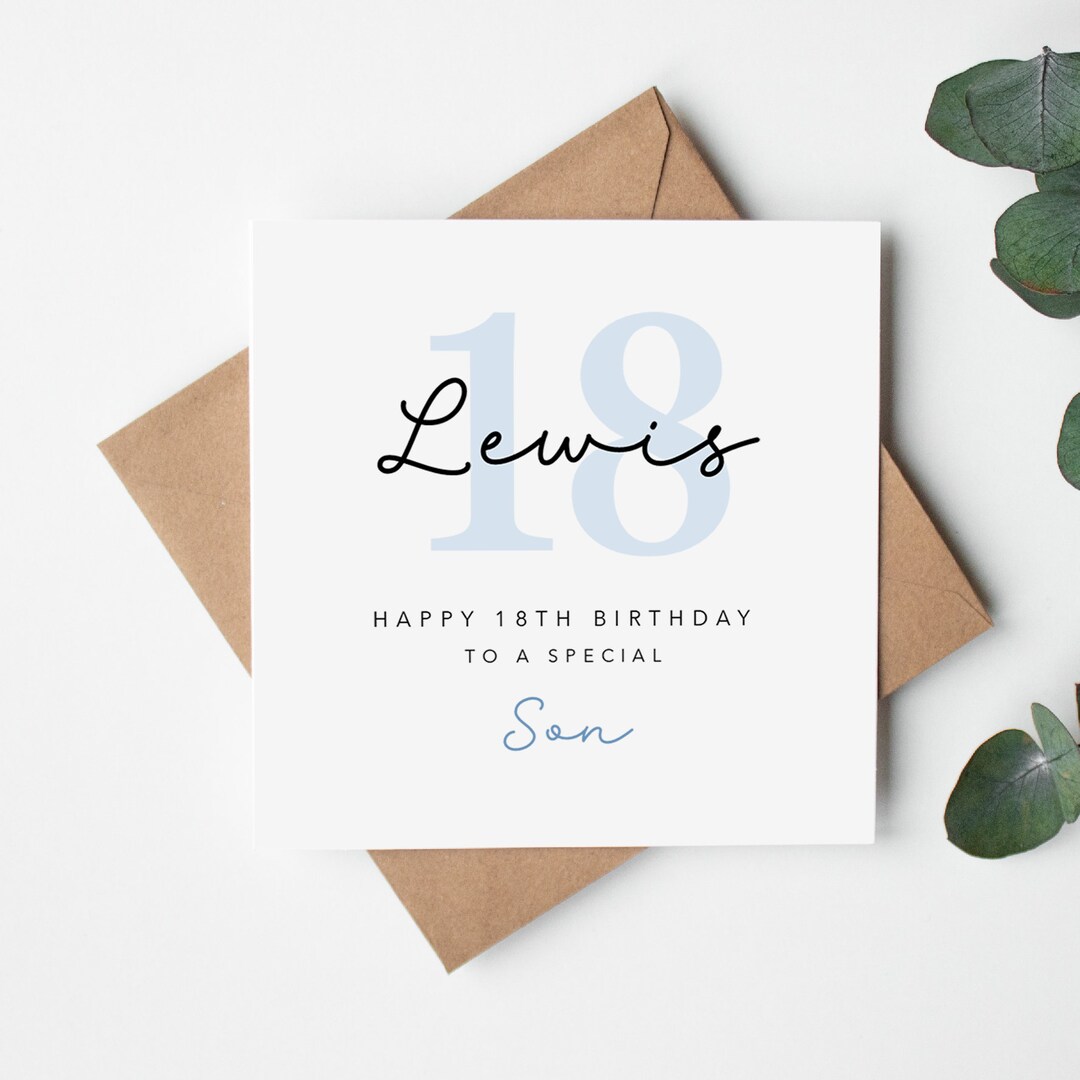 Personalised 18th Birthday Card for Son Grandson Nephew Uncle Cousin ...