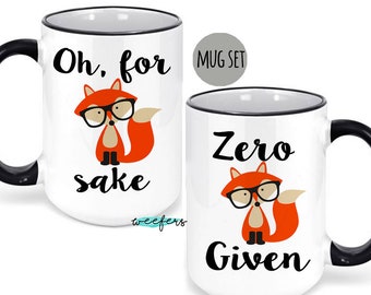 Fox & Clover Original Zero Fox Given Ceramic Coffee Mug 11oz Coffee Cup Fox & Clover Original Zero Fox Given Ceramic Coffee Mug 11oz Coffee Cup