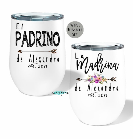 Personalized Spanish La Madrina or El Padrino , Godfather or Godmother - Coffee mug or Insulated Travel Tumbler Il_570xn