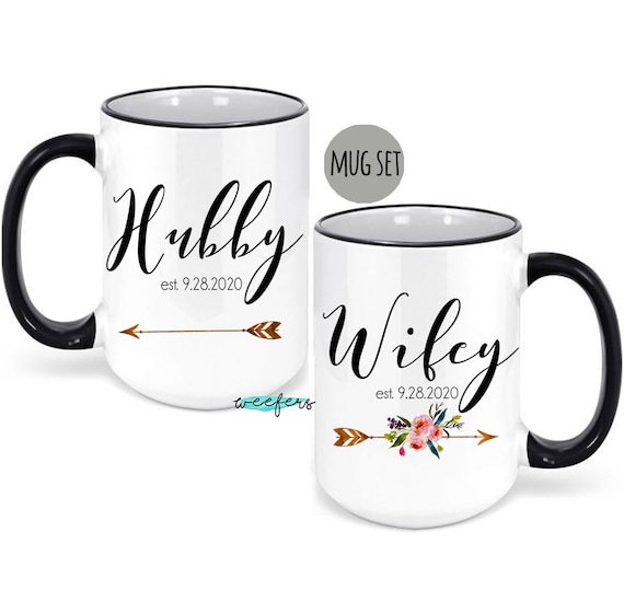 hubby and wifey cups