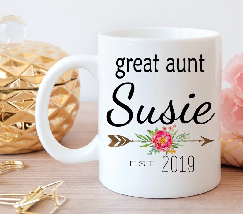 Great Auntie Mug Great Aunt Gift Pregnancy Announcement Etsy
