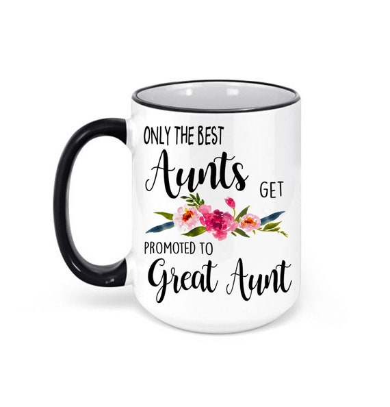 Aunts promoted to great aunt Coffee Mug, Baby Announcement Il_570xn