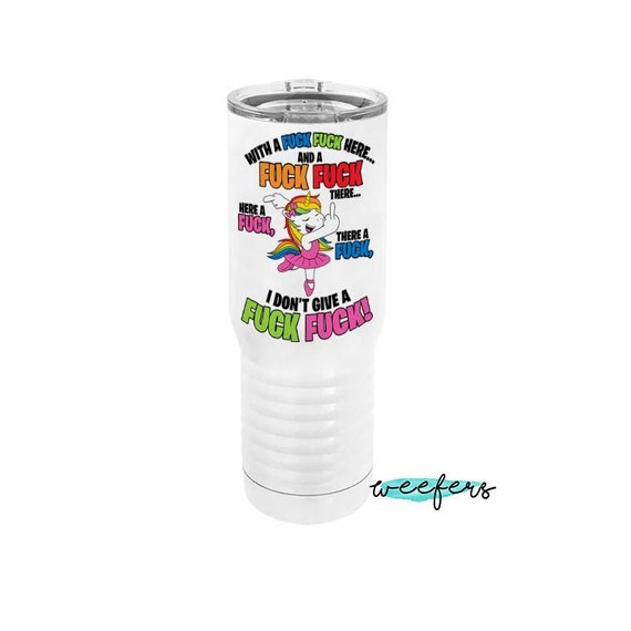 Funny Unicorn With A Fuck Here - Coffee mug or Travel Tumbler Il_570xn