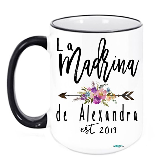 Personalized La Madrina Ceramic Mug Spanish Godmother Cup | Etsy