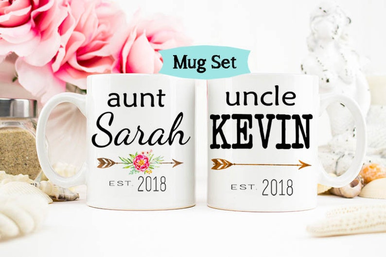 Aunt and Uncle Mug Gift Baby Announcement to Brother and ...
