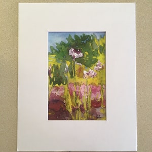 Wall Art, Print, Print of Original Watercolor, Flowers, Garden, Landscape, &quot;Sapporo Garden&quot;