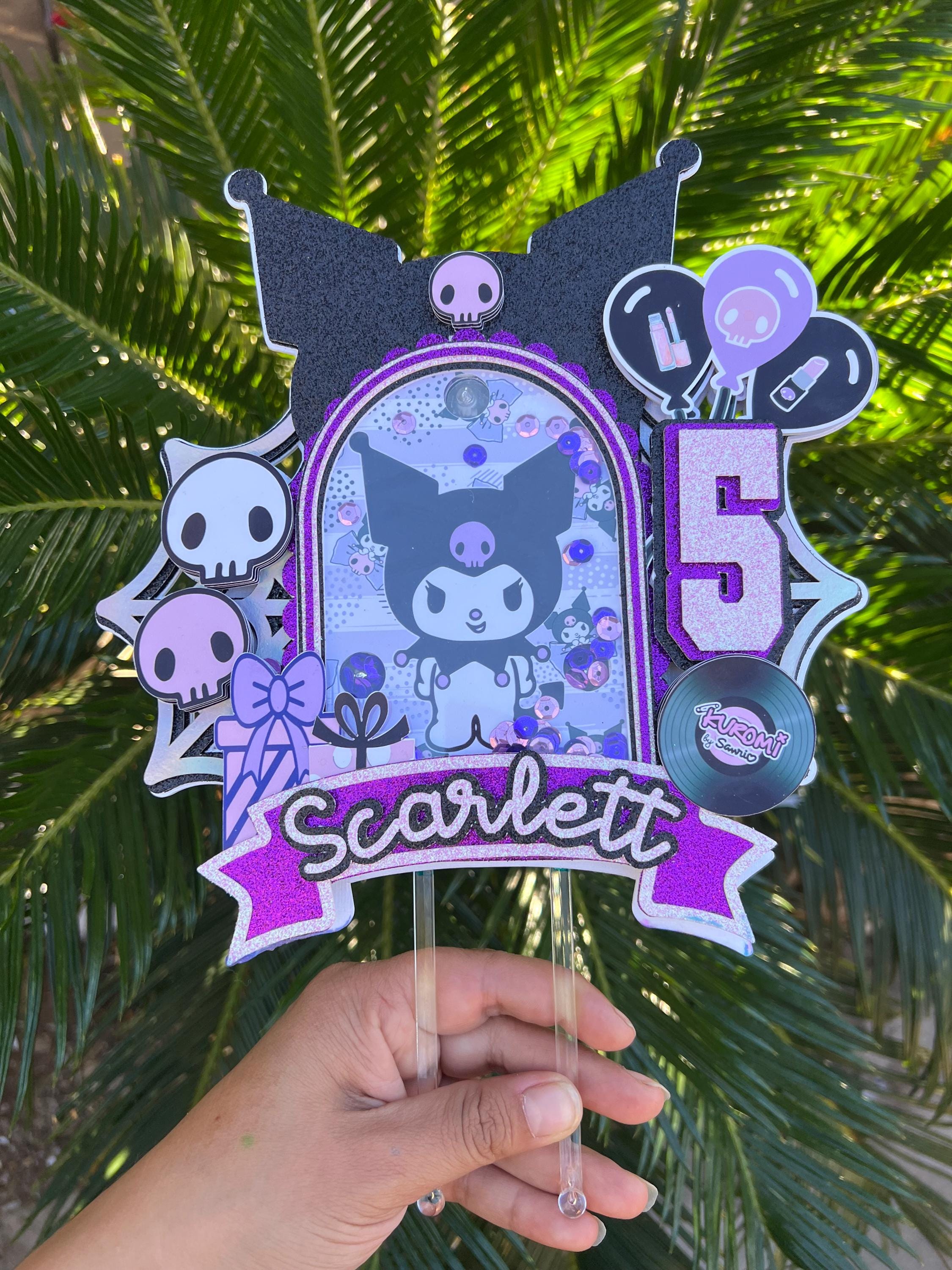 Kuromi Cake Topper Kuromi Shaker With Lights Topper Kuromi Party Kuromi ...