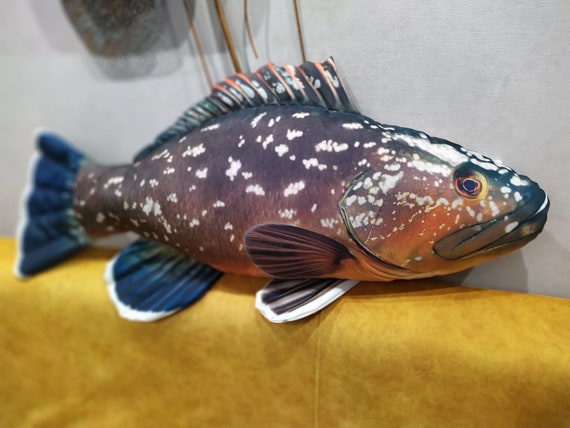 Fish Pillow the Dusky Grouper epinephelus Marginatus Neck Pillow Animal Pillow Relax Pillow Fisherman Gift Etsy