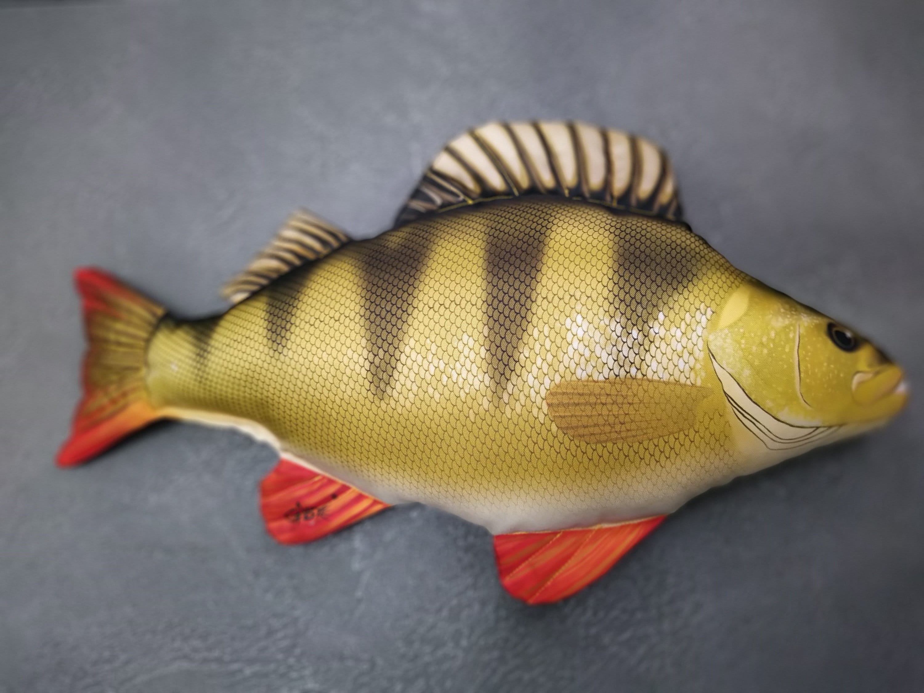 Fish Pillow Perch perca Fluviatilis Neck Pillow Animal Pillow Fisherman