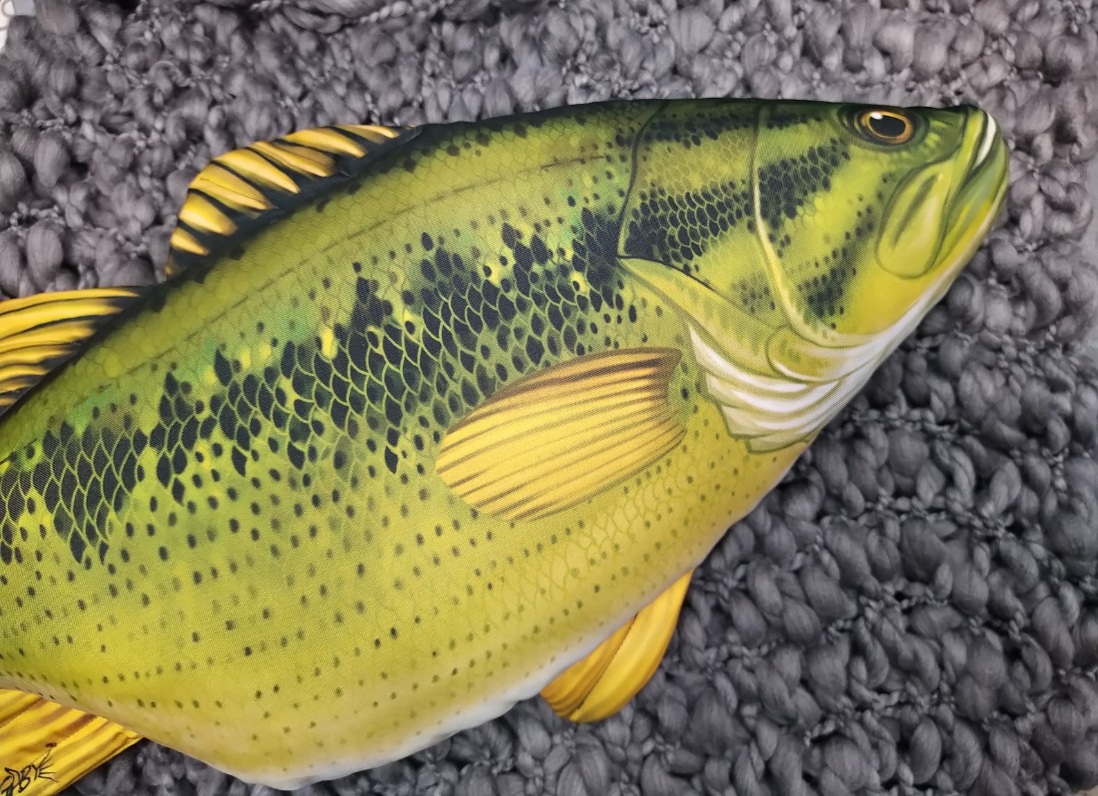 Fish Pillow Largemouth Bass micropterus Salmoides Neck Pillow Animal