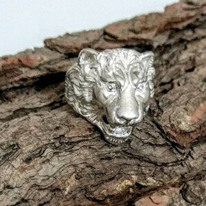 Lion King. 925 sterling silver ring. Lion's Head. Force. ancient ring