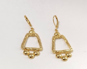 Gold plated Roman earrings.
