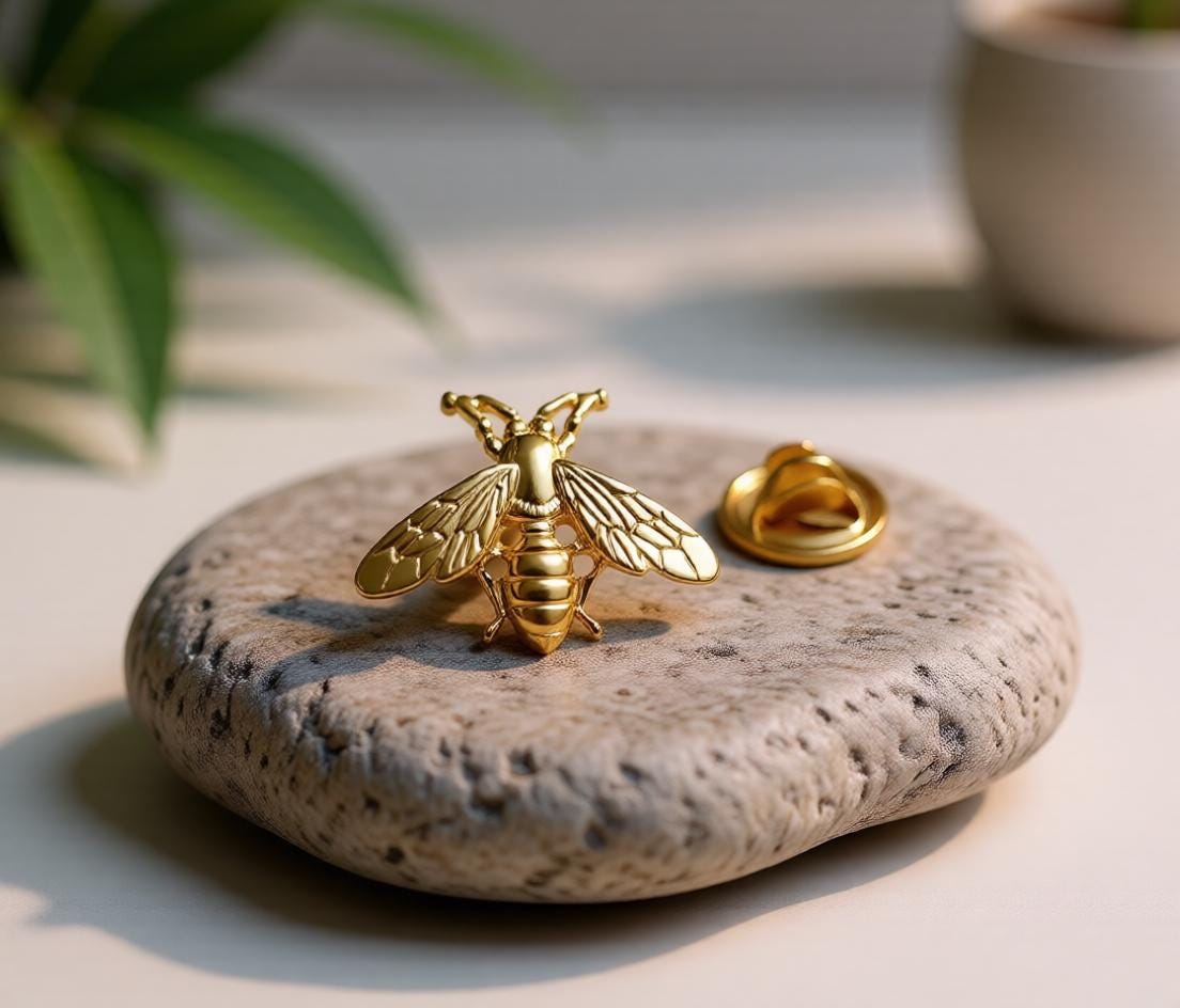 銀の蜂のブローチ - Etsy 日本