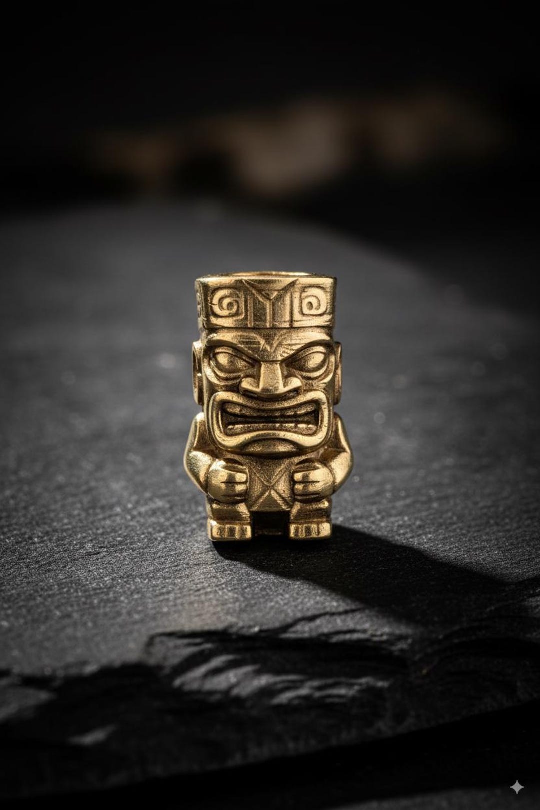 Tiki Pin Natural Brass Tiki Gold Plated - Etsy