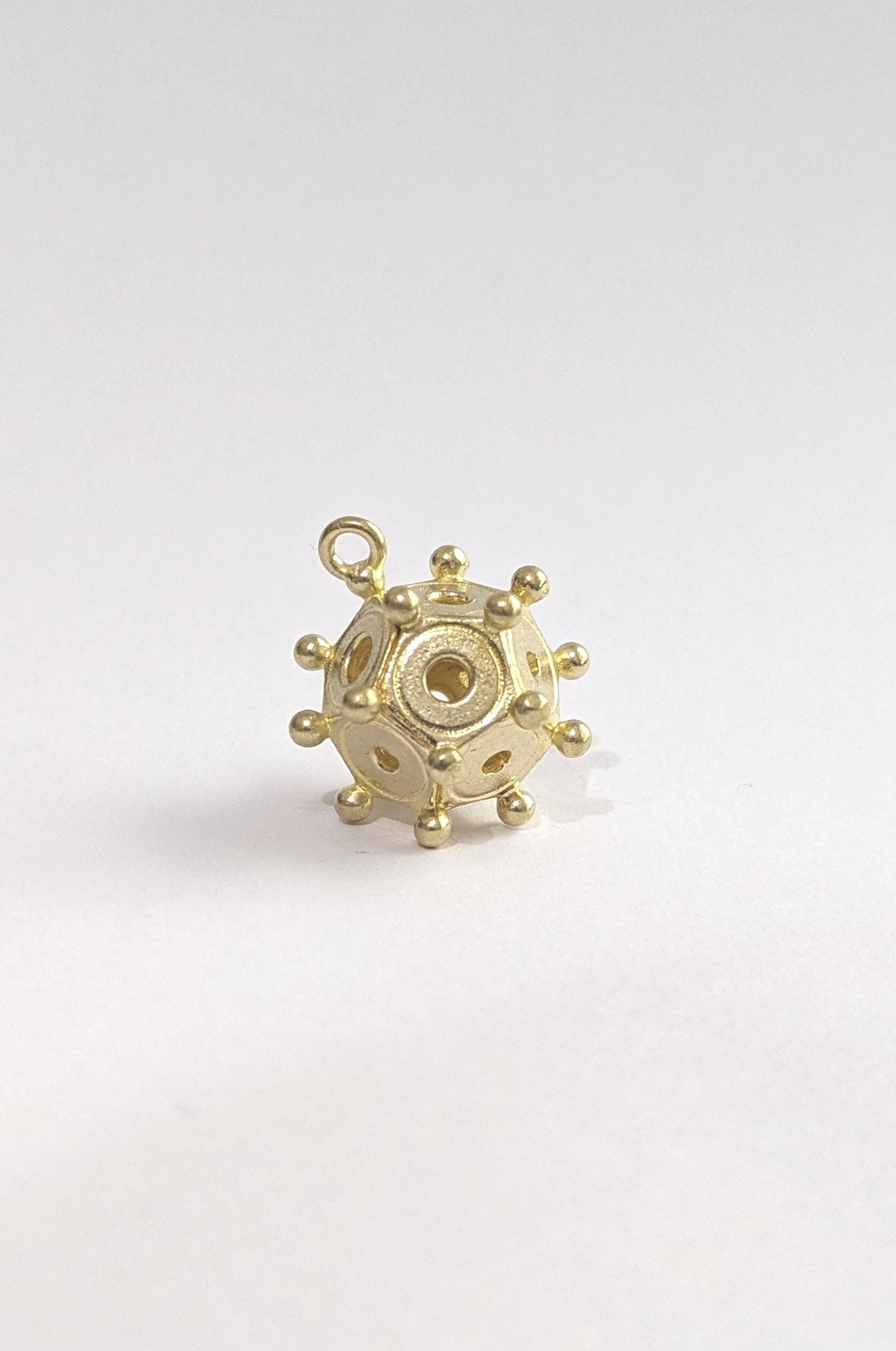 Roman dodecahedron bronze ancient jewelry pendant