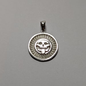 Mictlantecuhtli medal in 925 silver | Aztec god of death | Pre-Hispanic art | Chain not included
