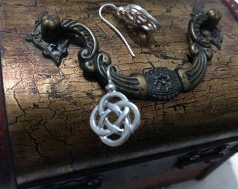 Orecchini pendenti con gancio in argento Sterling 925 celtica