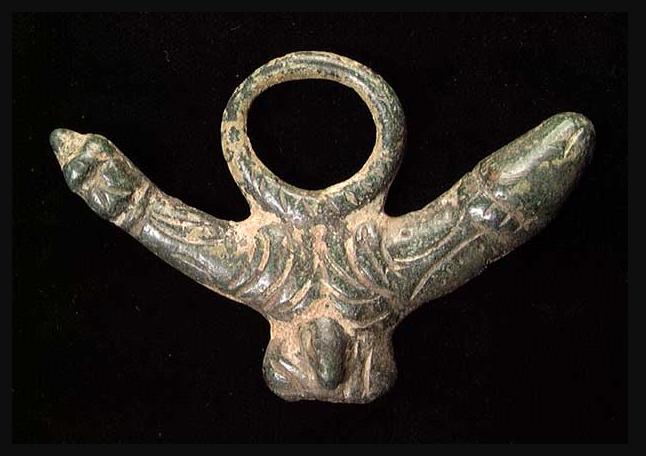 Fascinus Replica Natural Brass Pendant Amulet Protective Roman Phallus ...