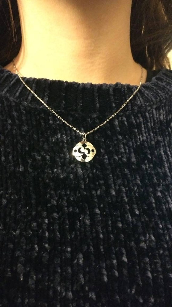 Roswell Stone Pendant Stainless Steel and Brass Chain With - Etsy
