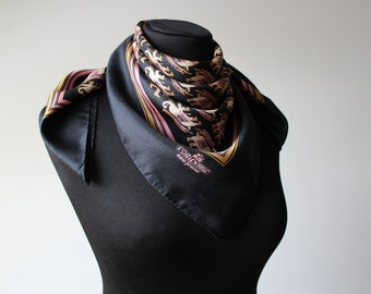 Designer scarf.Vintage silk scarf.Scarf collection.Woman Scarf.Baroque scarf.Vintage scarf.Black shawl.Woman shawl.Elephant shawl.
