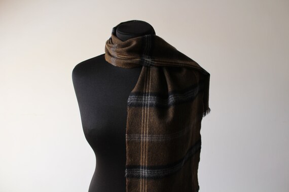 Wool scarf vintage, Shawl Retro, Unisex Scarf, Me… - image 7