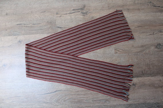 Wool scarf vintage. Shawl Retro. Unisex Scarf. Me… - image 4