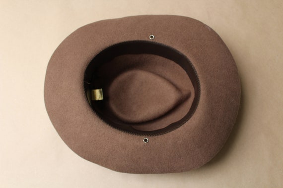 Vintage Unisex Brown Cowboy Hat Wool Cowboy Hat V… - image 10