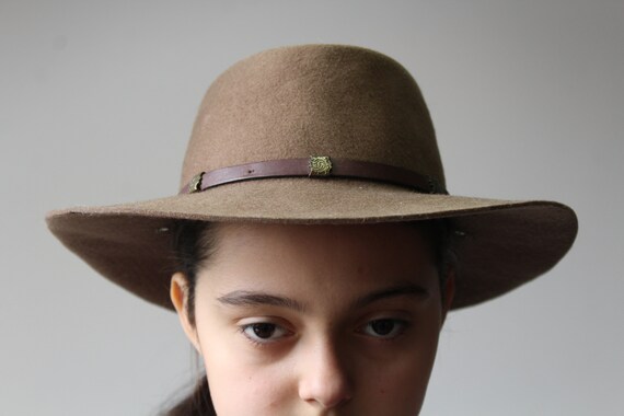 Vintage Unisex Brown Cowboy Hat Wool Cowboy Hat V… - image 3