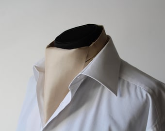 Ascot cravat. Vintage tie. Beige ascot. Unisex scarf.Mens retro tie.Ascot tie.Vintage mens wear.Dandy tie.Retro tie.Mens retro tie.Beige tie