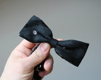 Vintage Bow tie. Black Bow tie. Wedding Bow tie. Vintage mens bow tie. Vintage men's bow tie. Men's bow tie. Festival bow. Classic bow