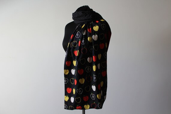 Vintage scarf. Shawl Retro. Black Scarf. Woman Sc… - image 1