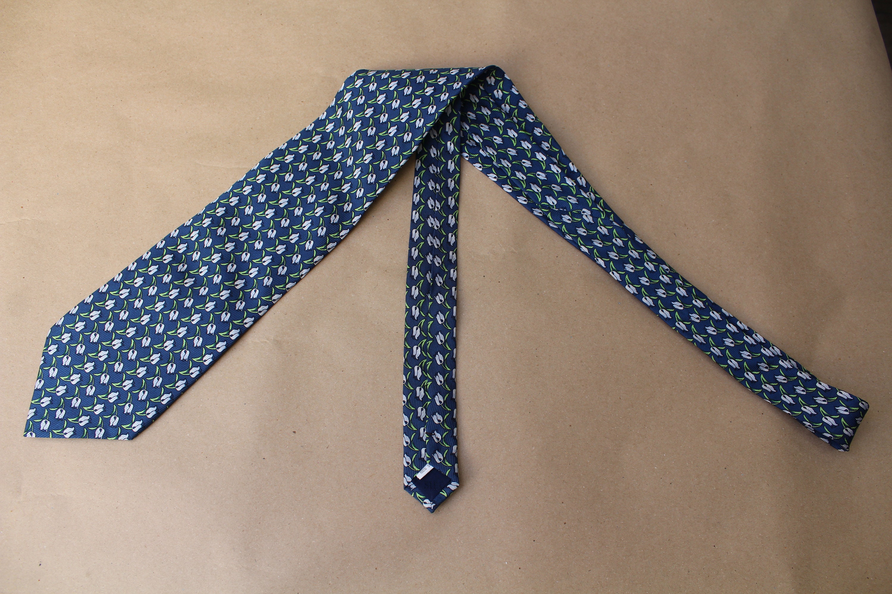 Vintage Necktie. Blue Tie. Wedding Tie.vintage Mens Tie.mens Gift.men Tie. Men Neck Tie.flowers