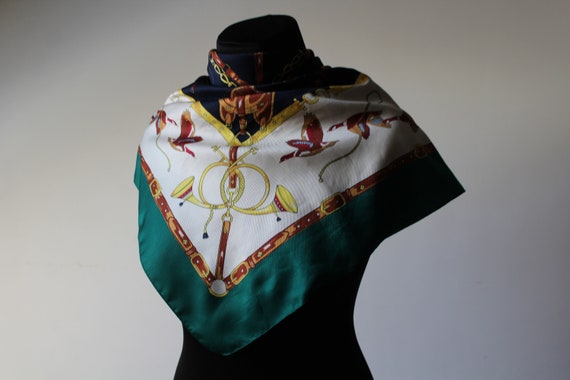 BIG Designer scarf. Vintage scarf. Scarf collecti… - image 7