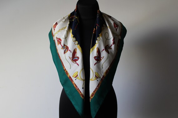 BIG Designer scarf. Vintage scarf. Scarf collecti… - image 8