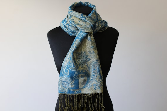 Vintage scarf. Shawl Retro. Unisex Scarf. Mens Sc… - image 1