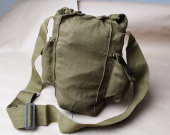 Vintage bag.Men's bag.Military bag.Gas mask bag.Military accessories.Soviet vintage bag.Eco bag.Green cloth bag.Bag khaki.Shoulder bag