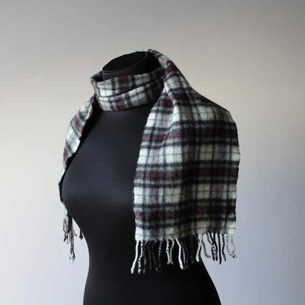 Wool scarf vintage, Shawl Retro, Unisex Scarf, Mens Scarf, Woman Scarf, Wool Scarf for Women, Long Scarf, Vintage muffler, Scotland Scarf