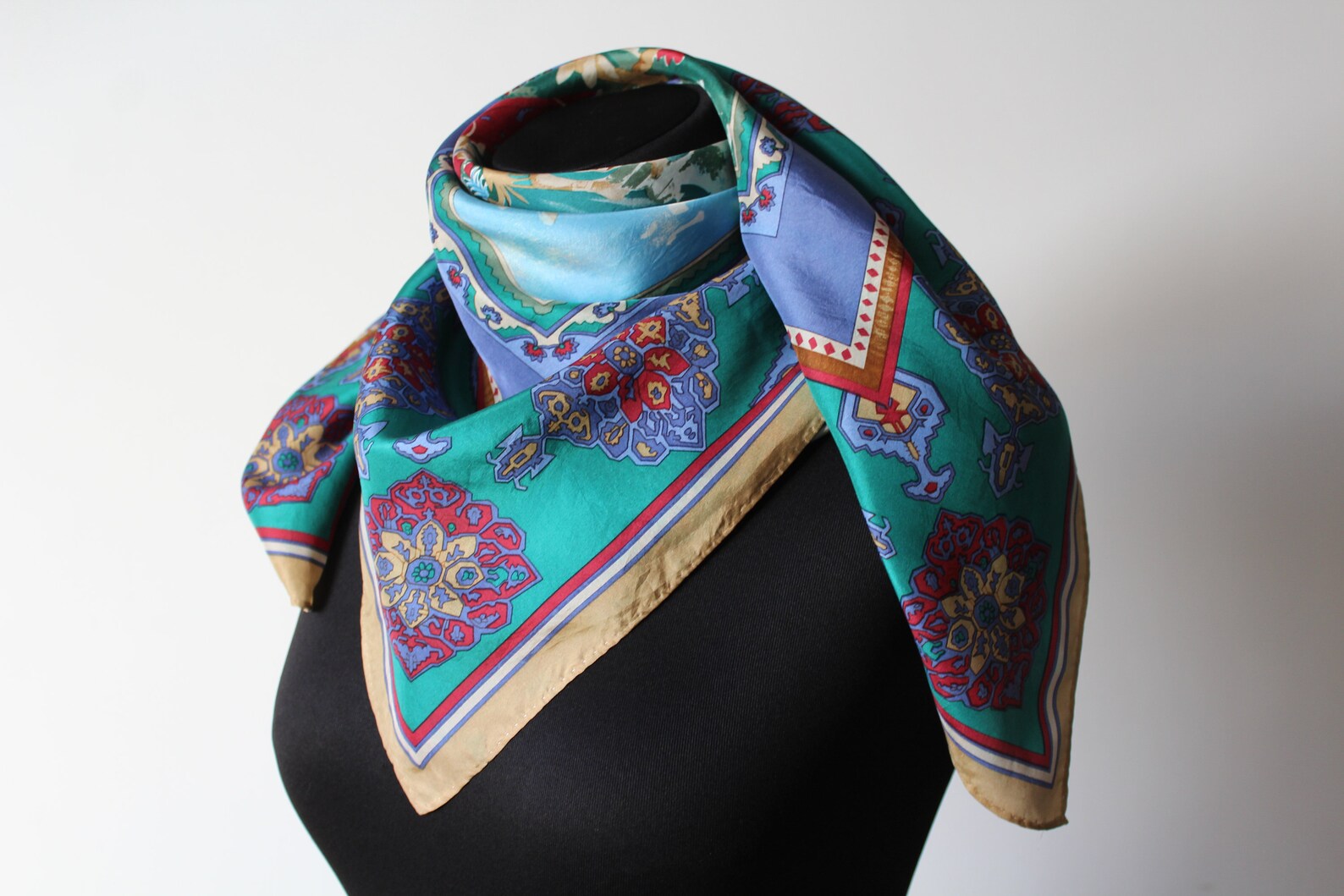 Designer Scarf. Codello Vintage Silk Scarf. Woman Scarf. Etsy